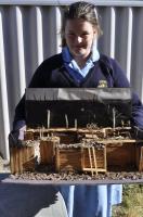 Happy student with finished project